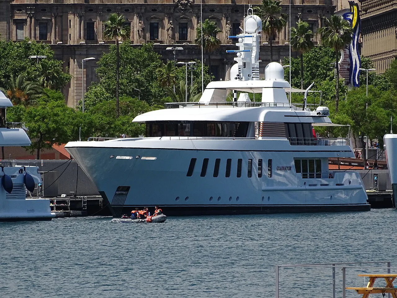 Barcelona harbour yacht Gladiator
