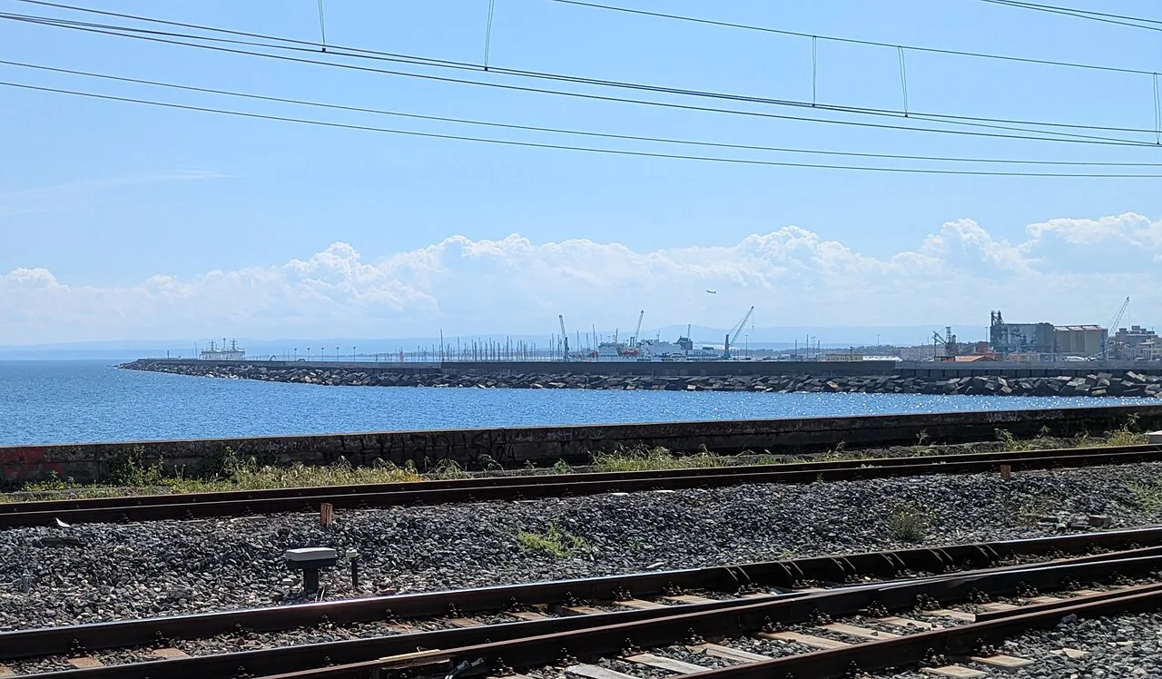 Catania harbour from the main train station
