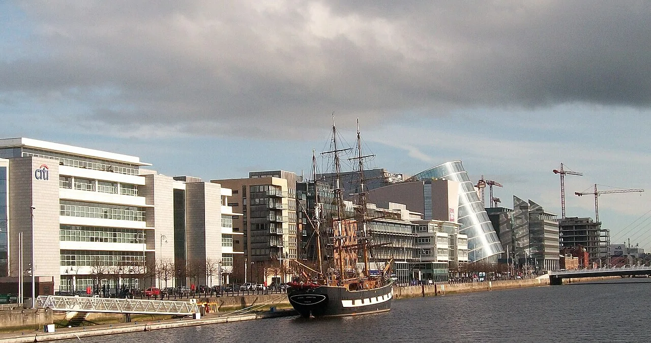 Jeanie Johnston and the redeveloped North Wall docklands - geograph.org.uk, Dublin