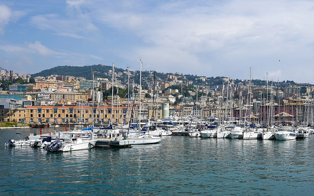 Sail Boats Old Harbour Genoa Sep23 A7C
