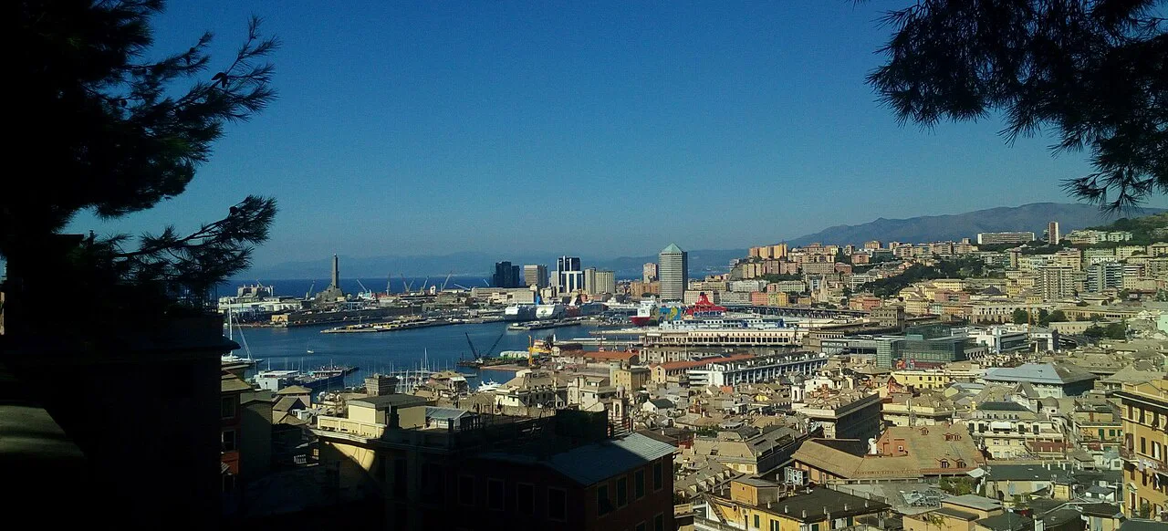 Port of Genoa from Spianata Castelletto