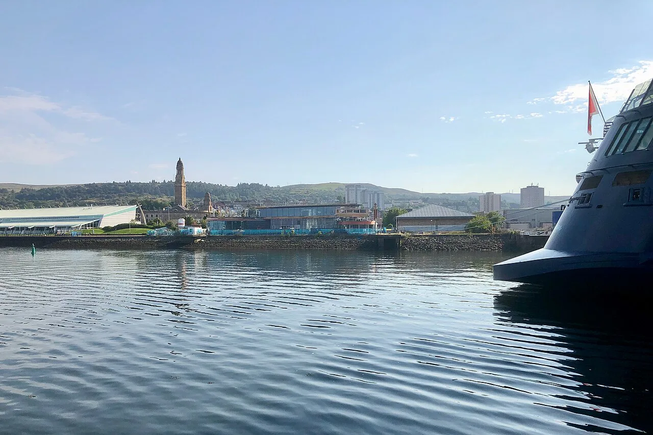 Greenock Waterfront, Cruise Centre, Mein Schiff 3, from Waverley