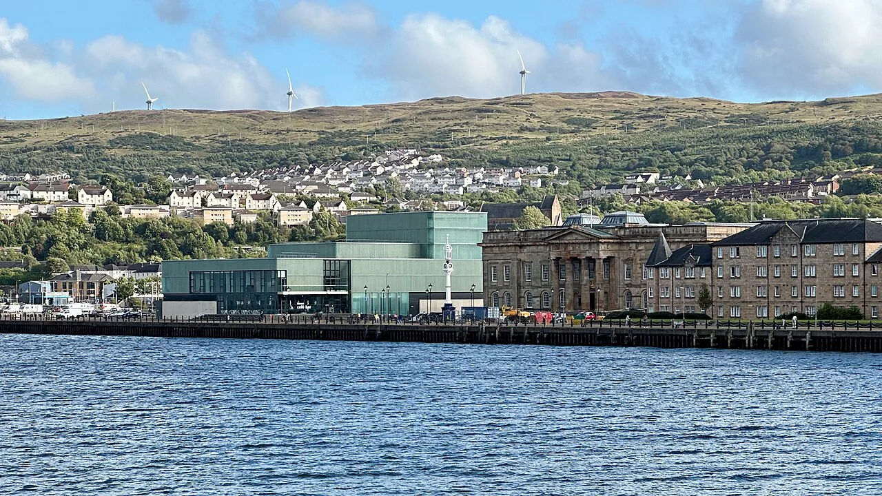 Greenock waterfront, Beacon and Customhouse