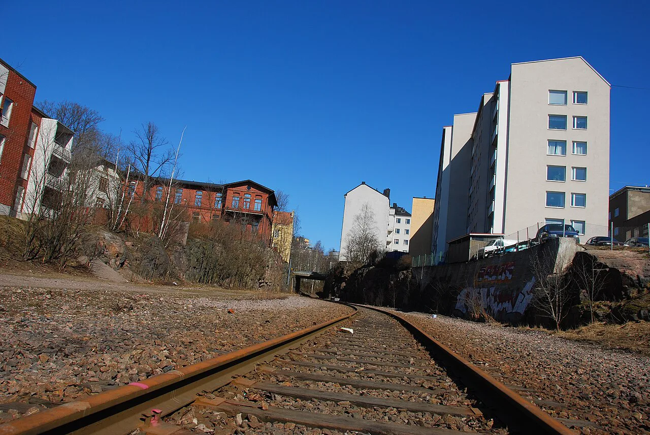 Helsinki harbour rail in , Kamppi