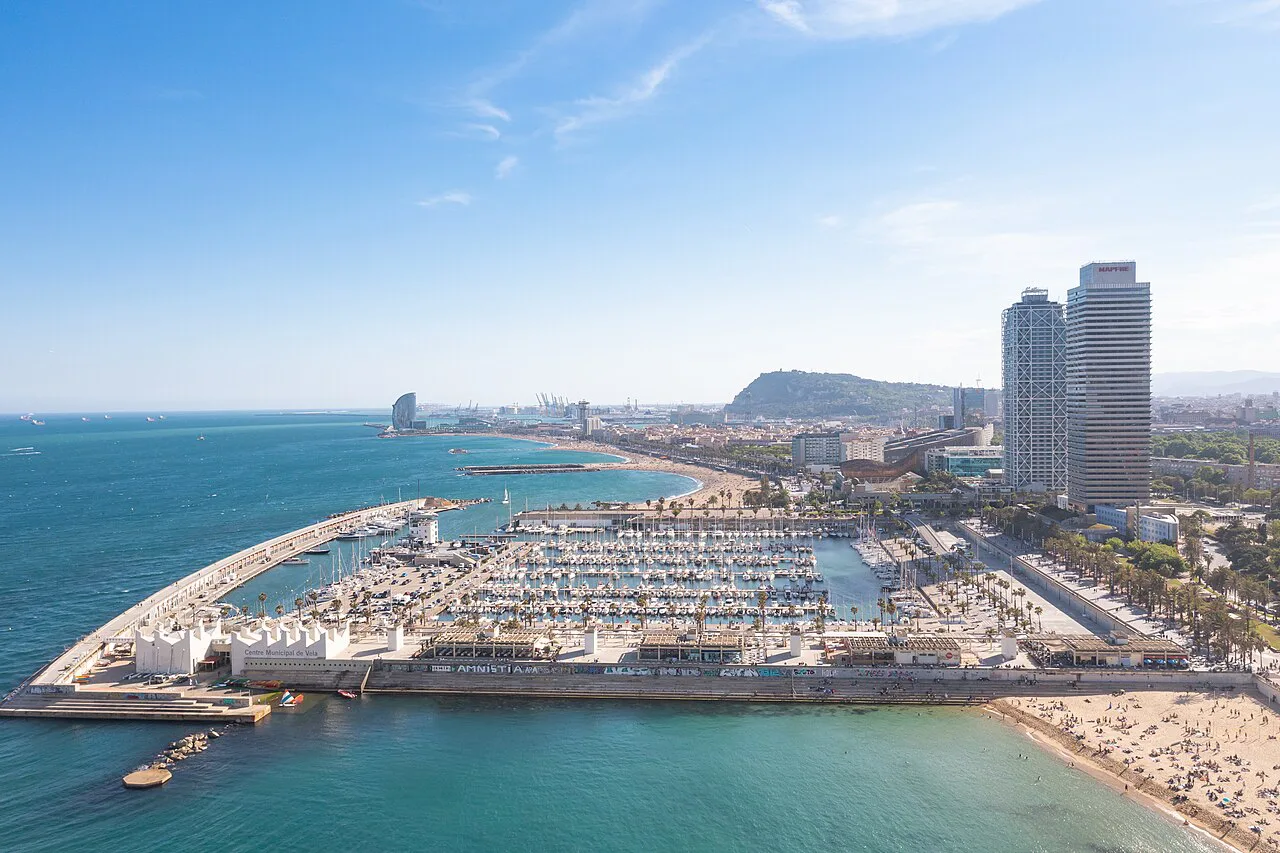 Port Olympic in Barcelona, Spain