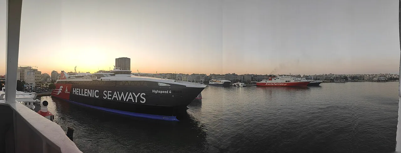 Hellenic Seaways ferry at Piraeus port