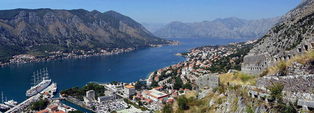 Kotor and Boka kotorska - view from city wall