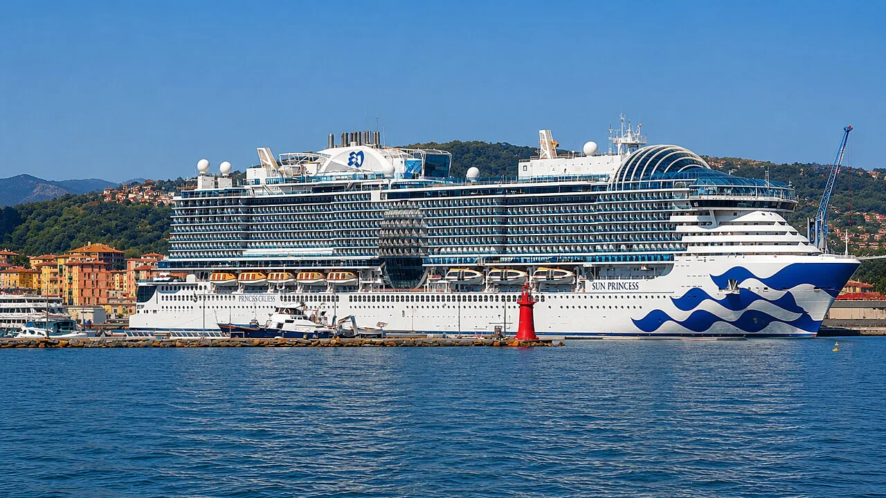 Sun Princess ^ the Red Lighthouse — La Spezia, Italy - Flickr - Loco Steve