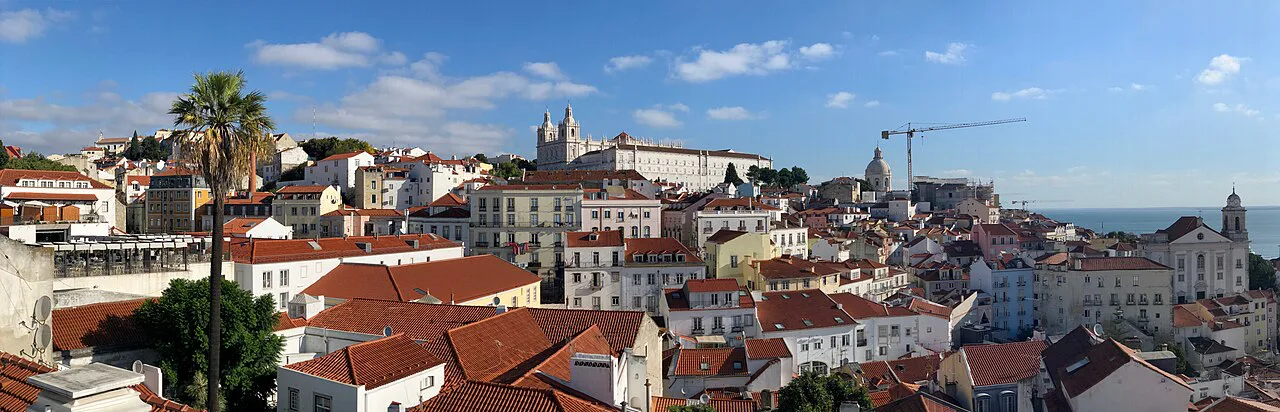 Church of São Vicente of Fora and Alfama from Miradouro das Portas do Sol, Lisbon