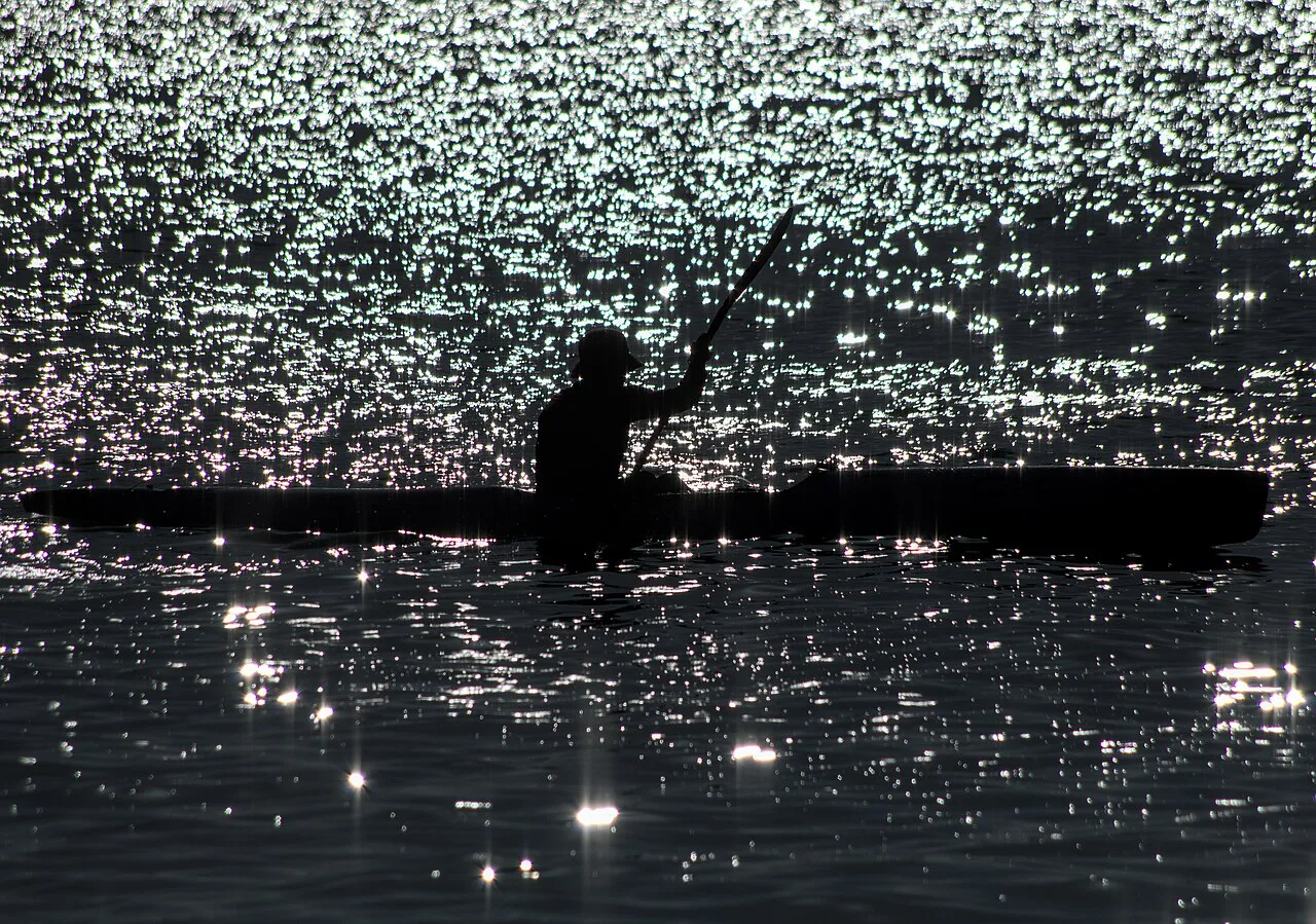 Kayak,controsole,silhouette,Livorno