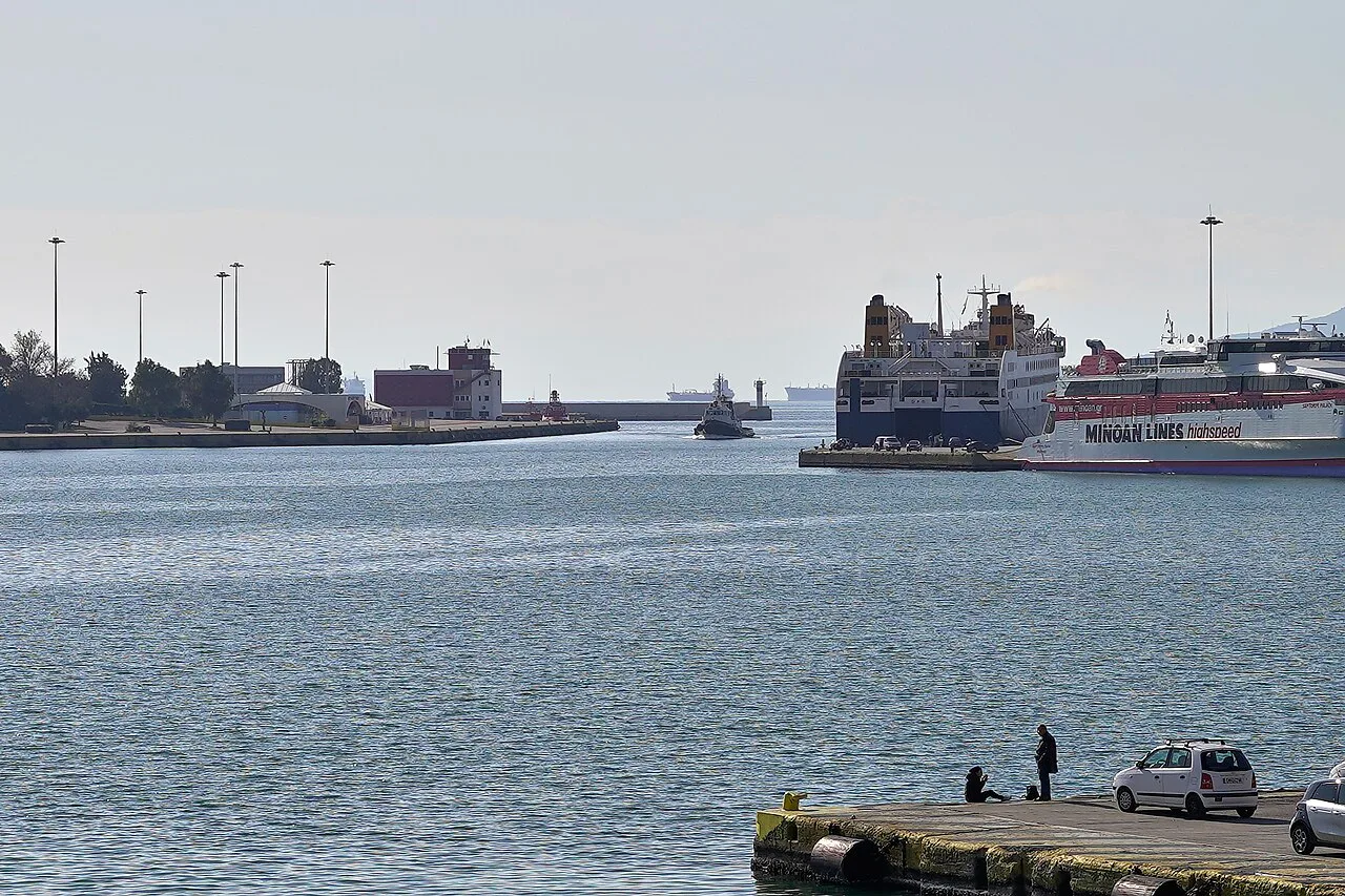 The harbor of Piraeus on February
