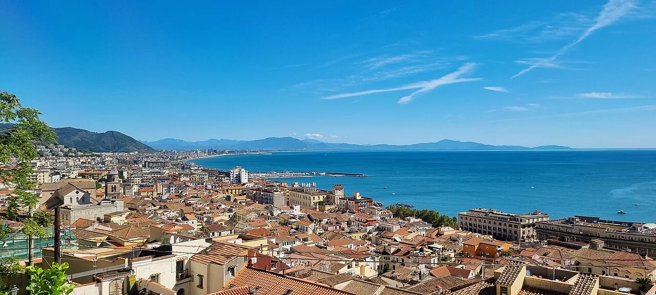 Panorama of salerno from arechi