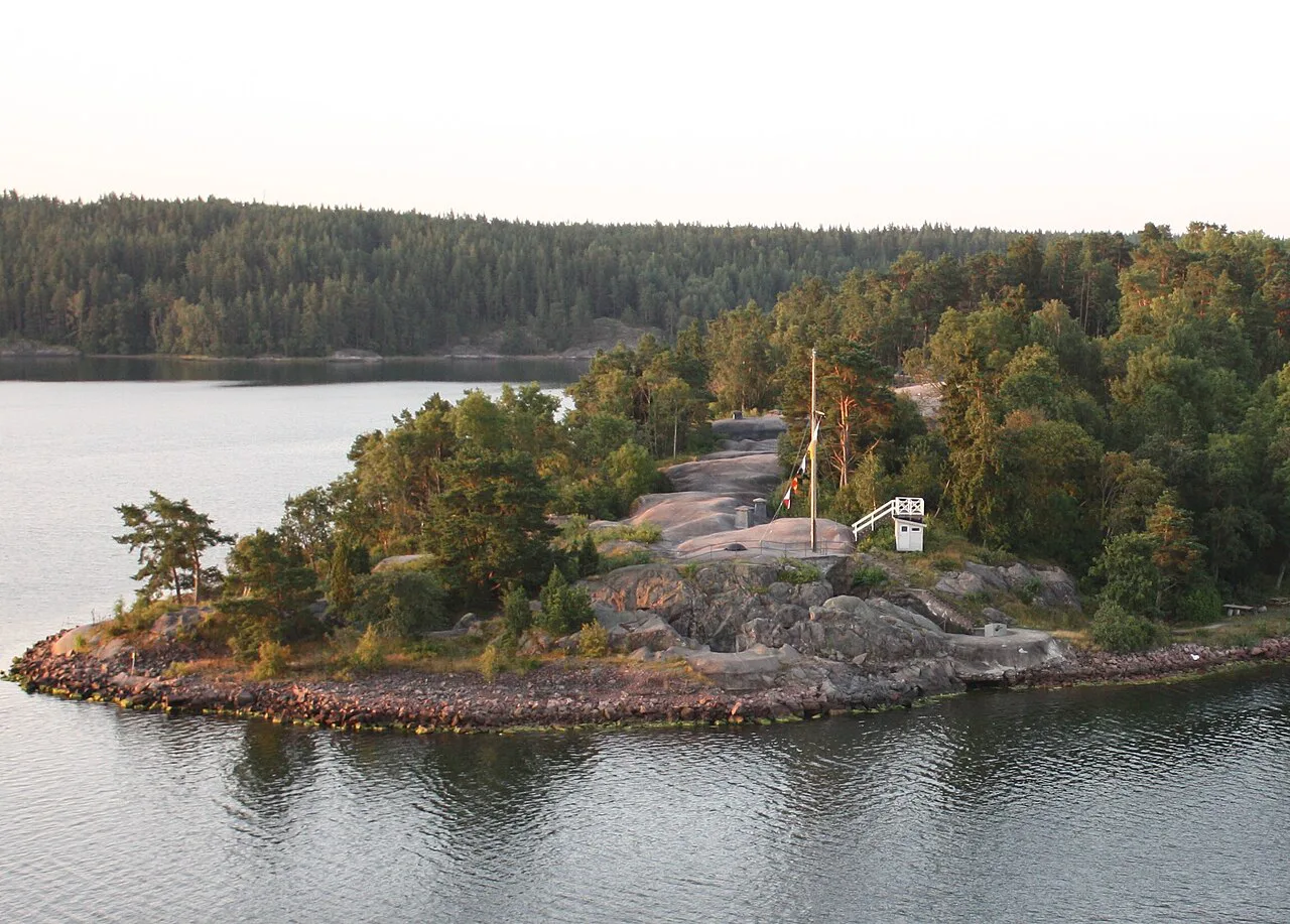 Cruisship route near Stockholm harbour