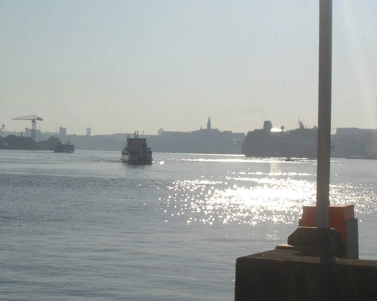Harbour of Stockholm, early morning september