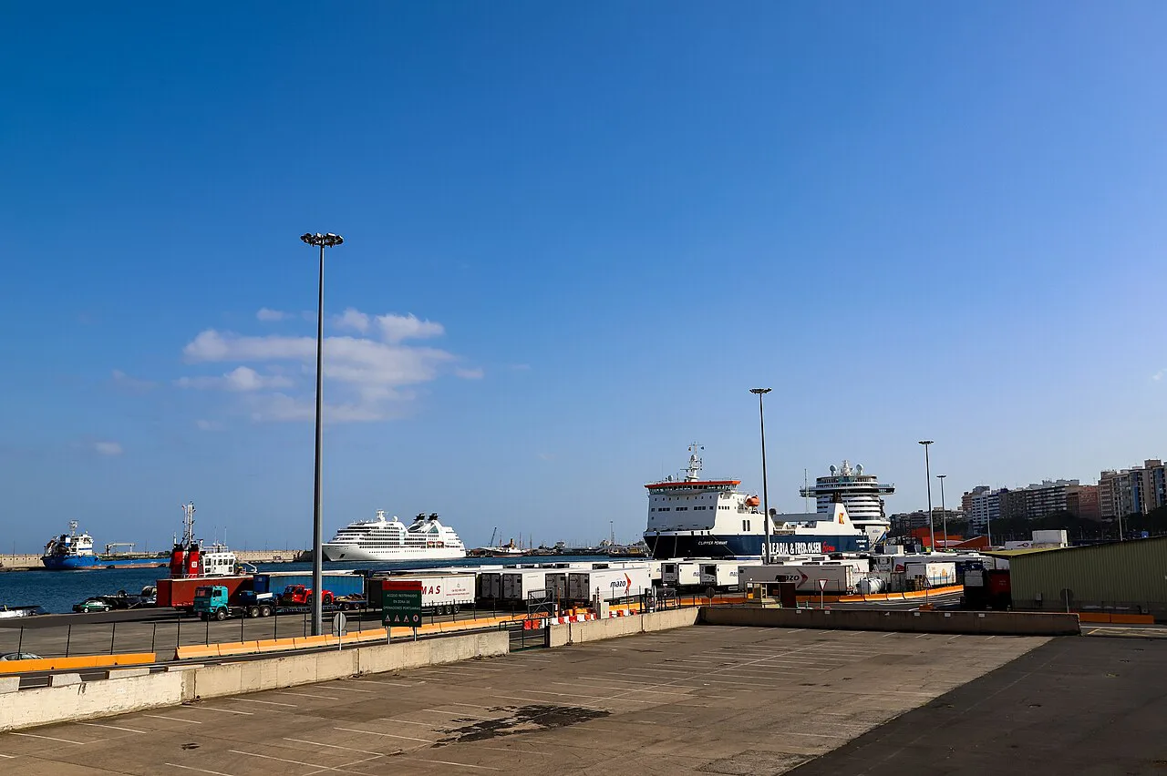 Muelle De La Ribera harbour dock in Santa Cruz de Tenerife, Spain