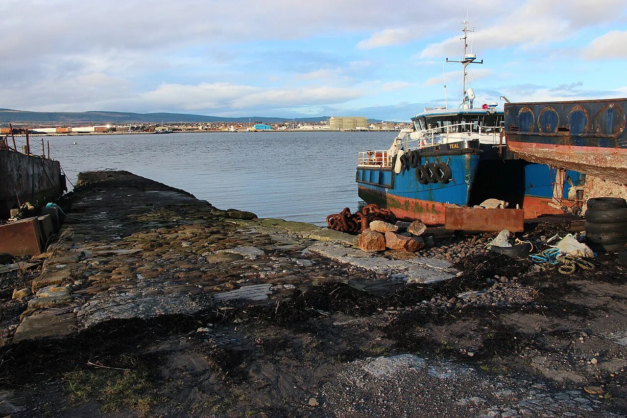 Pier near Newhall Point, Cromarty Firth - geograph.org.uk, Invergordon