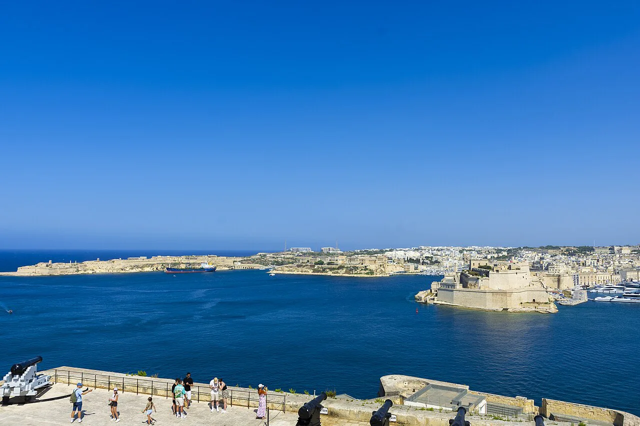Valletta Grand Harbour from Upper Barrakka Gardens